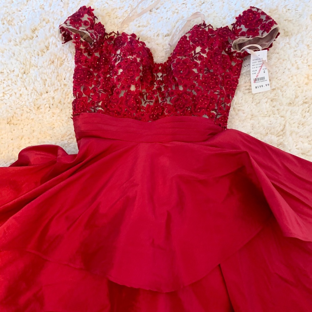 Red formal dress
